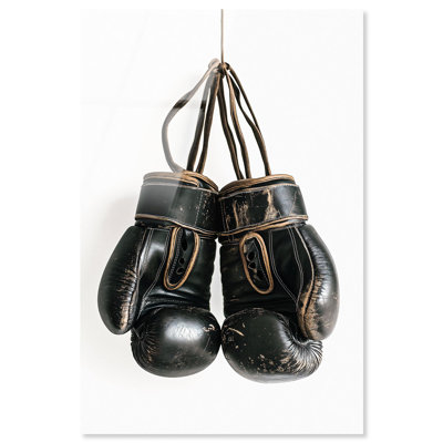 Boxing Gloves Vintage Acrylic Print Sports Framed Prints by Notoriart, Ready to Hang, 16 x 24