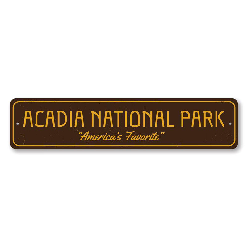 Panneau en aluminium sur mesure Acadia National Park, H 4 po x l 18 po x P 0,04 po