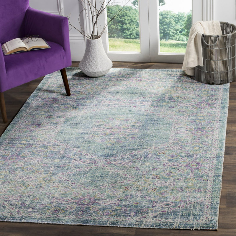 Trowbridge Oriental Cotton Hand Woven Area Rug, Rectangle 122 x 183 cm