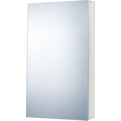 Armoire à pharmacie en aluminium sans cadre encastrée ou à fixation en surface avec charnières à fermeture douce 165 ° et tablettes en verre réglables