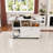 47 Inch Foldable Multi-Functional Table With Storage Shelves & Wheels Compact Dining Desk For Small Spaces