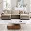 Canapé modulaire surdimensionné avec repose-pieds convertible-2128331094