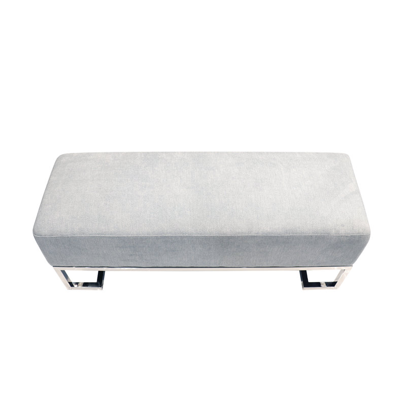 Luxe Upholstered Bench, Blue, Blue