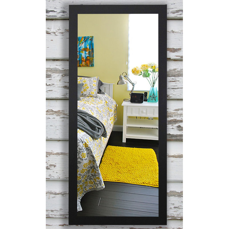 Argjela Wood Flat Mirror, Black