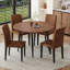 Ensemble de table de salle à manger extensible de 42 à 54 po avec chaises rembourrées confortables-115748085-115988750