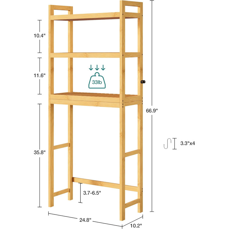 Rangement au-dessus de la toilette, Naturel