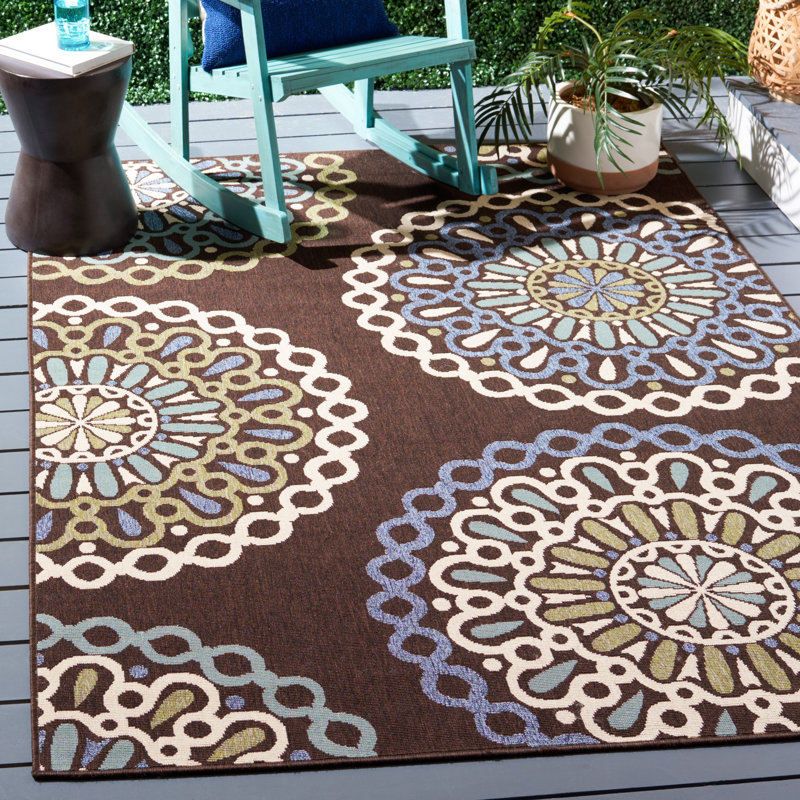 Tapis d'intérieur / extérieur à motif géométrique Centeno Veranda Performance, Rectangle 6 pi 7 po x 9 pi 6 po