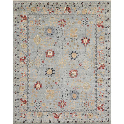 Transitional One-of-a-Kind Rectangle 9' X 11'9" Hand Knotted Area Rug