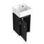 Meuble-lavabo avec lavabo pour petite salle de bain, meuble-lavabo avec porte à fermeture douce, petit meuble-lavabo avec lavabo