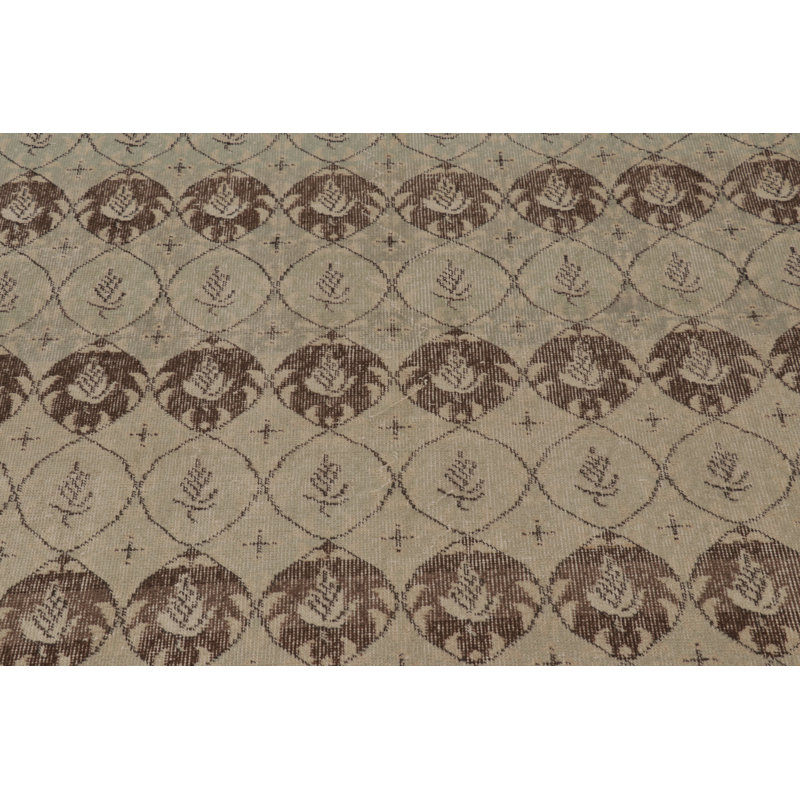Distressed One-of-a-Kind 4'5X8'1 Hand Knotted Area Rug