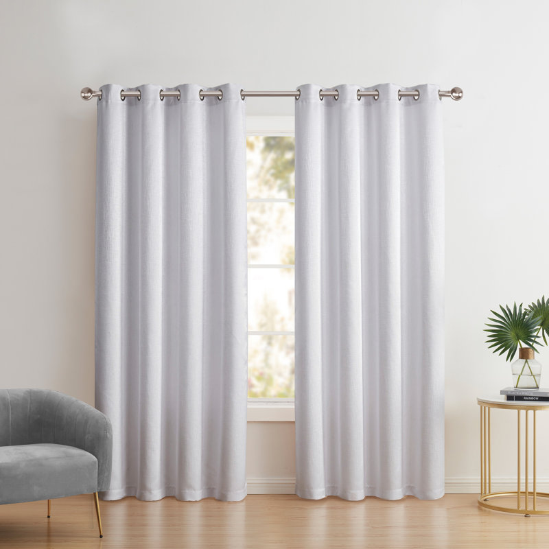 Blackout Single Curtain Panel, 52" W x 84" L, White