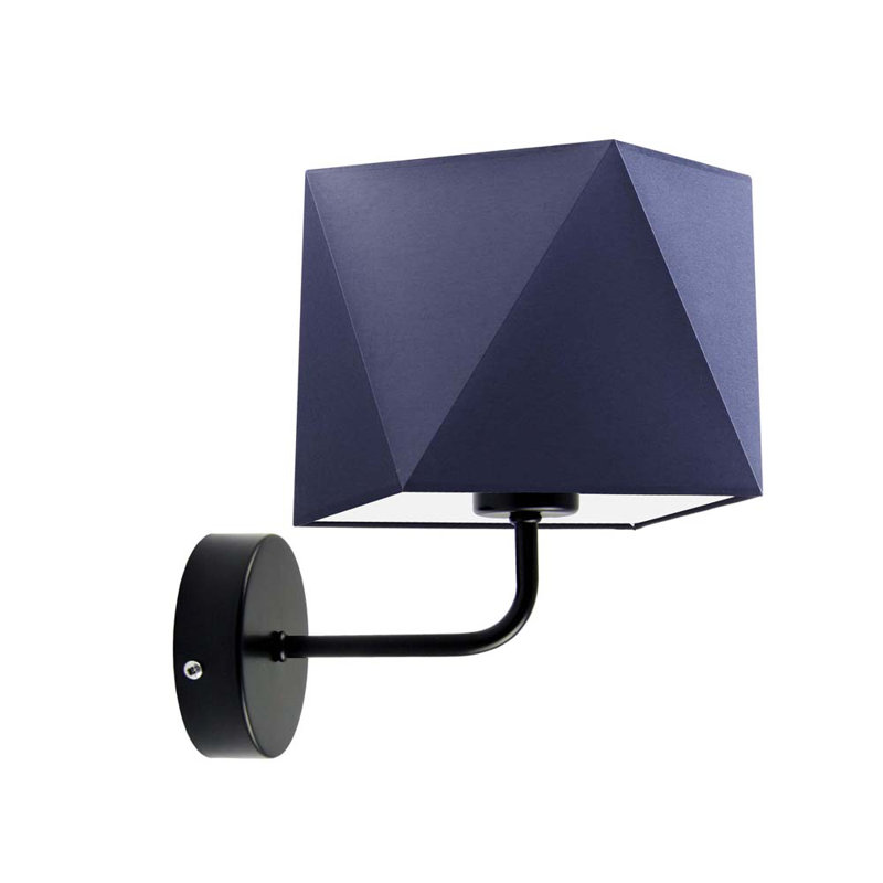 Ayak Steel Armed Sconce, Black, Navy Blue