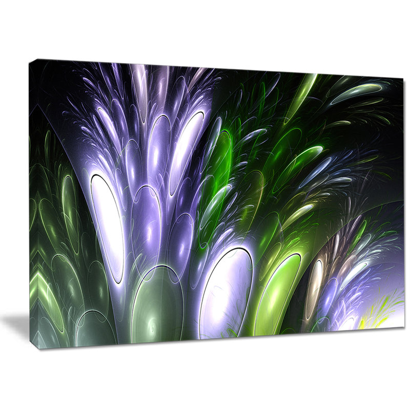 « mystérieux psychédélique fleur », impression sur toile tendue, H 30 po x l 40 po x P 1 po