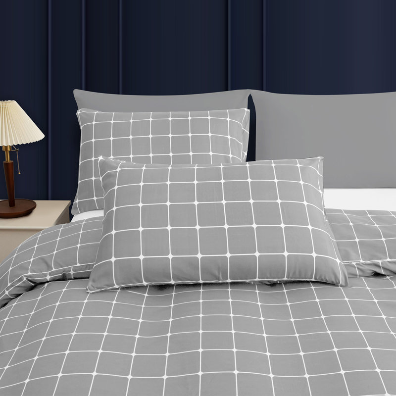 Premium Duvet Cover Set Double Brushed Microfiber Reversible With Zipper Closure & Corner Ties