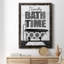 «Bath Time», art textuel sur toile-453051479-453051486