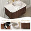 Meuble-lavabo flottant - comptoir en céramique blanche et comptoir en pierre (pré-assemblé, sans robinet)-301704984-301704990