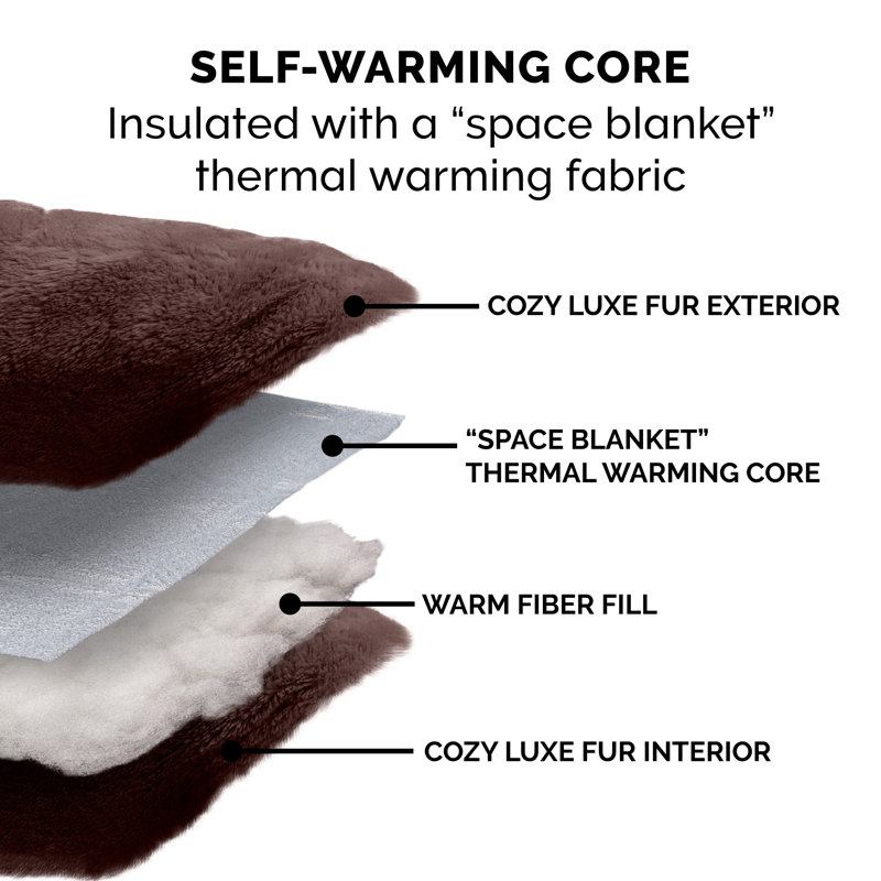 Small Sable Brown Faux Fur Cuddler Pet Bed