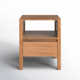 Kirisa 1 - Drawer Solid Wood 18" Nightstand