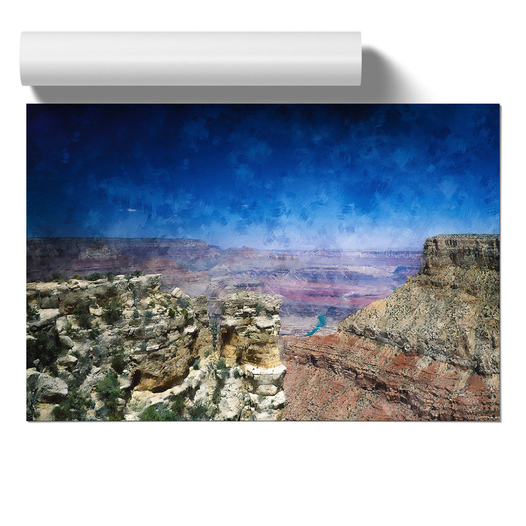 View of the Grand Canyon Painting - Frameless Print