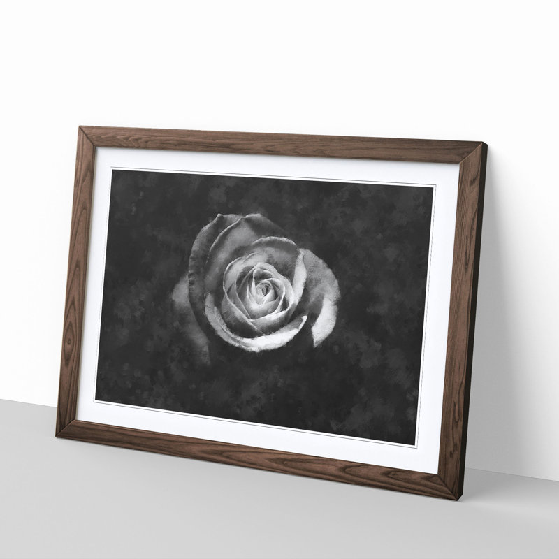 Rose Rodion Kutsaev - Picture Frame Painting Print, 24cm H x 33cm W x 2cm D, Walnut Framed