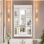 Armoire de rangement murale de 42 po, armoire à pharmacie, armoire de salle de bain moderne avec miroir, armoire à miroir avec 6 tablettes ouvertes (ne pas inclure le meuble-lavabo)
