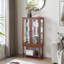 Vitrine lumineuse avec espace de rangement ouvert-133156100
