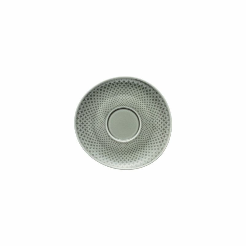 Junto Handmade Porcelain Saucer, Pearl Gray