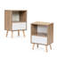 2 tables d'appoint modernes avec rangement pour le salon et la chambre à coucher, tiroir élégant et fonctionnel
