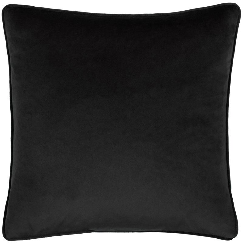 Lovis Abstract Square Throw Cushion With Filling, Black