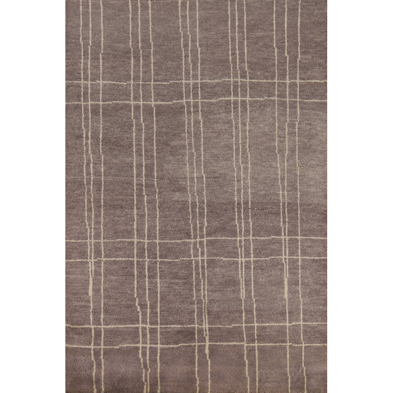 Tapis brun marocain oriental fait à la main 5 x 8 po