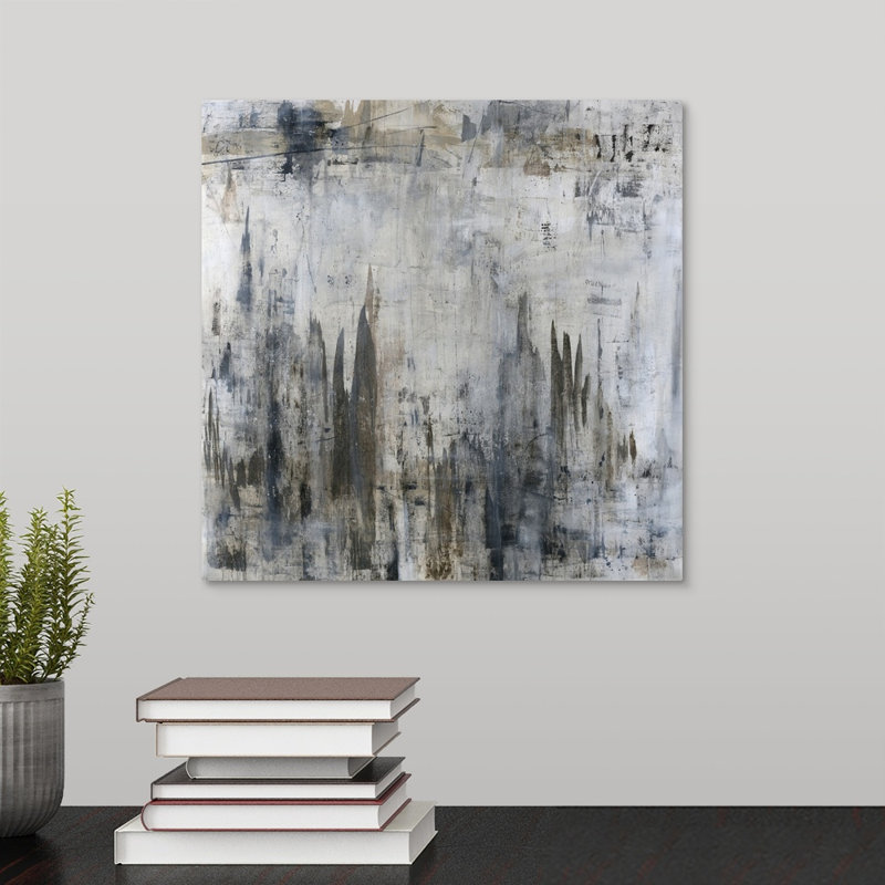 « ghost city », peinture sur toile, Toile tendue, H 12 po x l 12 po x p 1,25 po