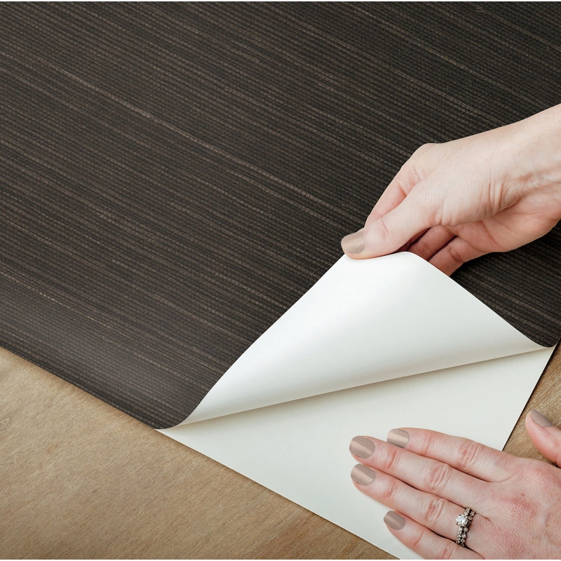 Papier peint en peluche et sisal Weatherhill, Noir