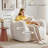 Oversized Tufted Bean Bag Chair with Side Pockets, Shed-Resistant Fabric & Shredded Memory Foam Lounger-415683071