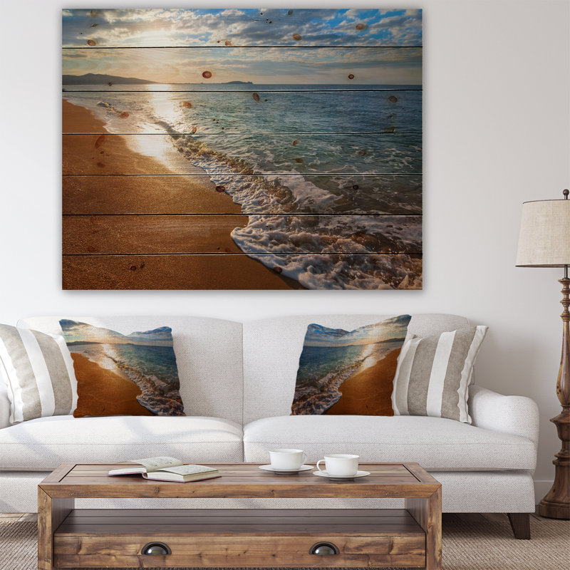 «Permay Gili Island Tropical Beach», reproduction, H 15 po x l 20 po x P 1 po, Bois