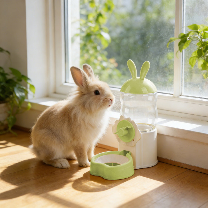 Distributeur d'eau suspendu pour animaux pour chats, lapins, chats, Vert
