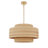 Anorah 4-E26 Light Bulbs 25.59 inch Oversize Farmhouse Boho Paper Shade Dimmable Vintage Pendant Light Fixture