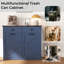 Armoire poubelle double inclinable Farmhouse Blue