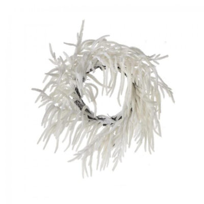 Real Touch Flocked Norfolk Pine Wreath