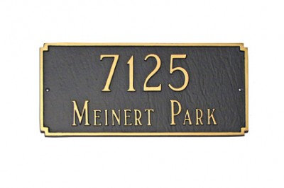 Silvia 2-Line Wall Address Plaque