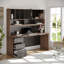 Bureau de direction 72,8 po avec rehausse, table réglable en hauteur de 48 po, station de charge intégrée pour bureau à domicile-752327300