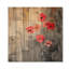 Fleurs de géraniums sur pierres - Décoration murale en bois de géraniums - sur bois de pin naturel-1624456673