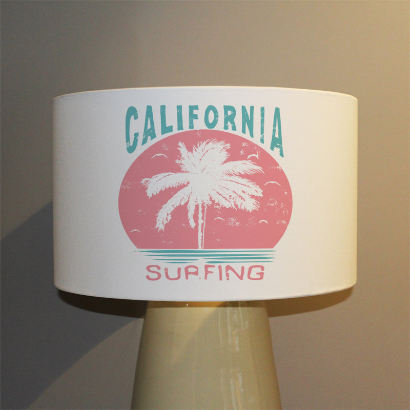 Cotton Drum Lamp Shade ( Uno ), 22cm H x 25cm W x 25cm D