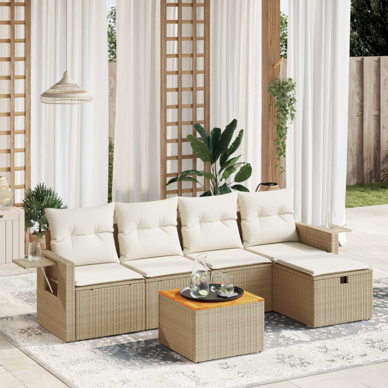 Vidaxl Patio Sofa Set Beige