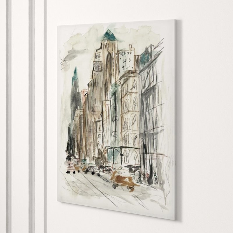 Lost In The City I Print by Janice Aron, Glass Coat, 40" H x 30" W x 1.5" D