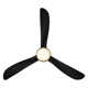 Corona 3 - Blade Outdoor/Indoor Smart Flush Mount Ceiling Fan with Remote Control and Dimmable LED Light Kit Included 