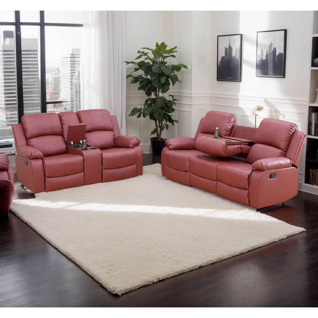 Hondah 2 - Piece Faux Leather Living Room Set Ebern Designs