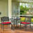 Abery Round 2 - Person 31.5" Aluminum Bistro Set with Cushions(Black with Gold Speckles)-2100782519