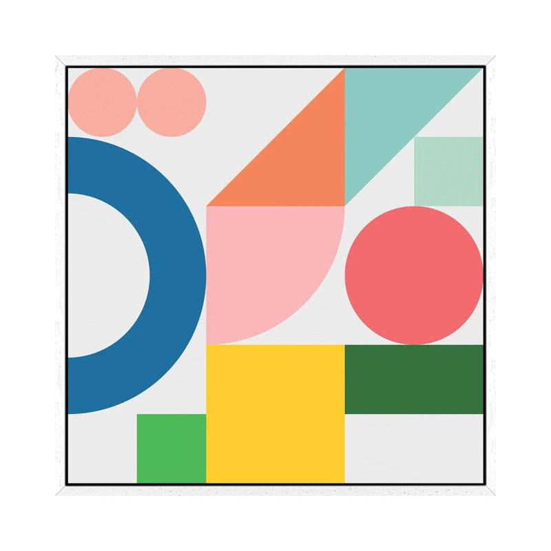Playpark III - Print on Canvas, White Framed, 93.98 cm H x 93.98 cm W