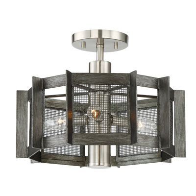 Colangelo Wood Semi Flush Mount