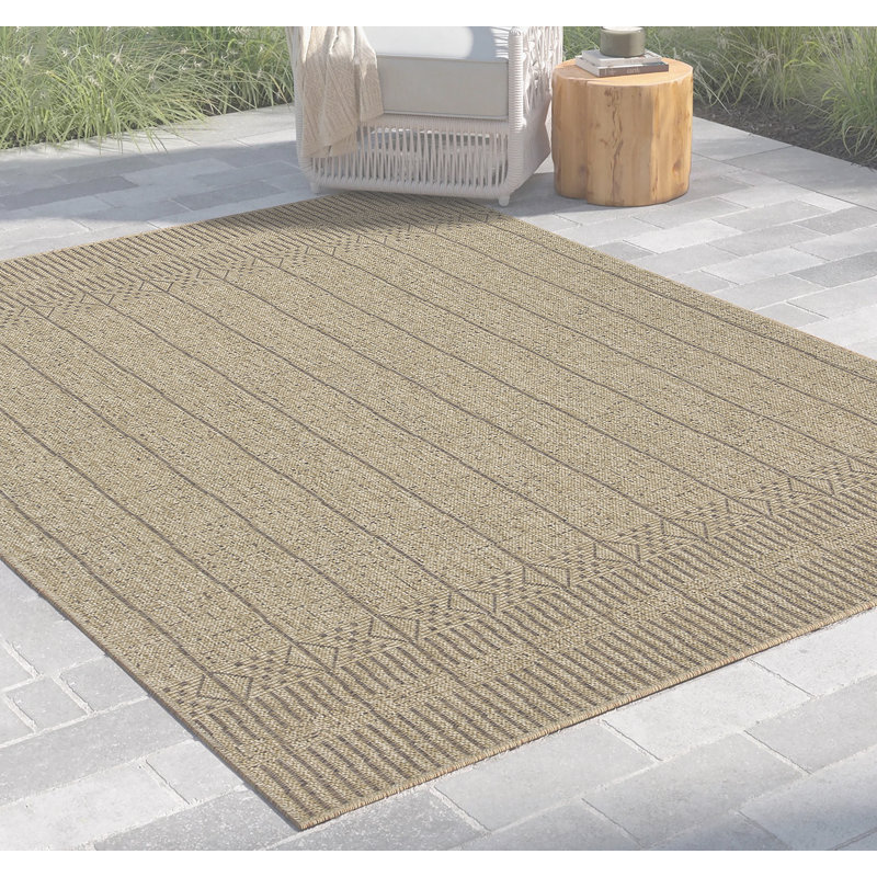 Earth Mocha Indoor/Outdoor Area Rug, Runner 2'7" x 7'3"